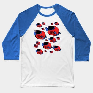 Red & Blue Sunfish Baseball T-Shirt